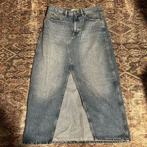 MANGO DENIM MIDI SKIRT